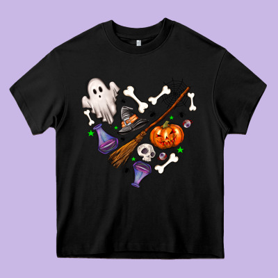 Love Hallowen Heavy Core Tee Designed By Nancycooperartshop