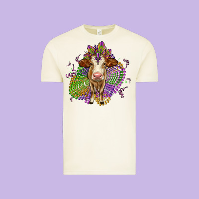 Simmental Mardi Gras Vintage Tee Designed By Oliviacreatesart