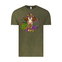 Vintage Olive simmental mardi gras Vintage Tee - OliviaCreatesArt