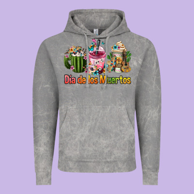 Mexican Día De Los Muertos Coffee Cups Vintage Hoodie Designed By Fadigitalartstudio