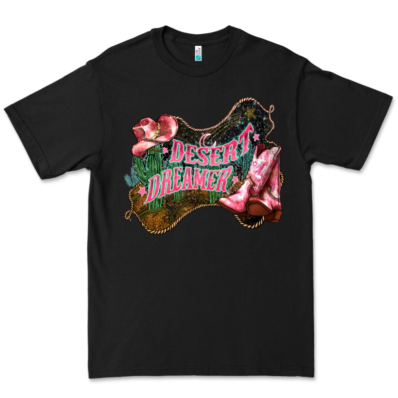 Desert Dreamer Cowgirl Boots Hat Premium Tee by HowdyJamesFarm | Teevron