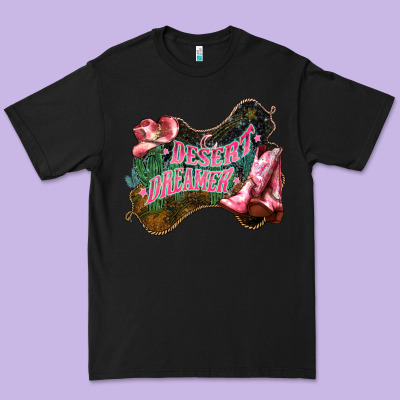 Desert Dreamer Cowgirl Boots Hat Premium Tee Designed By Howdyjamesfarm