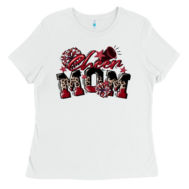 Cheer Mom  Maroon Ladies Tee by CowGirlArtShop | Teevron