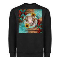Black western merino Heavyweight Sweatshirt - BarkalooDesign