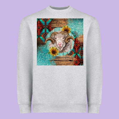 Western Merino Heavyweight Sweatshirt Designed By Barkaloodesign