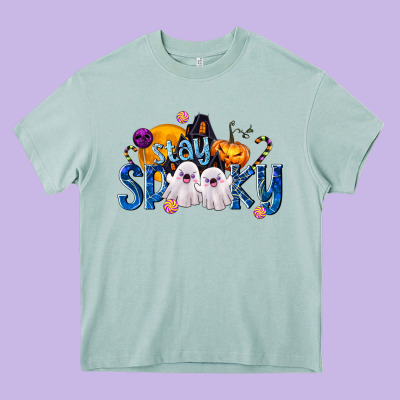 Stay Spooky Heavy Core Tee Designed By Texasbilliewilder