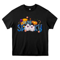 Black Stay Spooky Heavy Core Tee - texasbilliewilder
