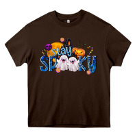 Chocolate Brown Stay Spooky Heavy Core Tee - texasbilliewilder