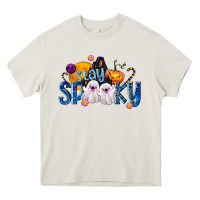 Cream Stay Spooky Heavy Core Tee - texasbilliewilder