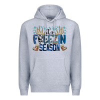 Heather Grey freezin season Premium Hoodie - SublimationCraftShop