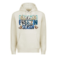 Oatmeal Heather freezin season Premium Hoodie - SublimationCraftShop