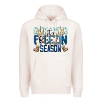 Pale Pink freezin season Premium Hoodie - SublimationCraftShop