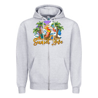Heather Grey sunset love Zipper Hoodie - BarkalooDesign