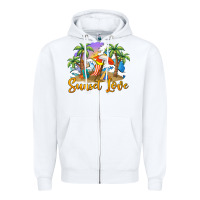 White sunset love Zipper Hoodie - BarkalooDesign