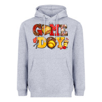 Heather Grey game day softball Heavyweight Hoodie - AdoDesignShop