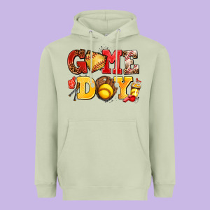 Game Day Softball Heavyweight Hoodie Designed By Adodesignshop