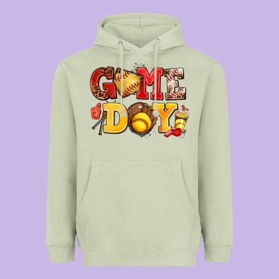 Game Day Softball Heavyweight Hoodie Designed By Adodesignshop