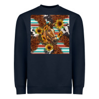 Navy western horse Heavyweight Sweatshirt - BarkalooDesign
