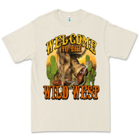 Bone Welcome to the wild west Cowboy boots Premium Tee - HowdyJamesFarm