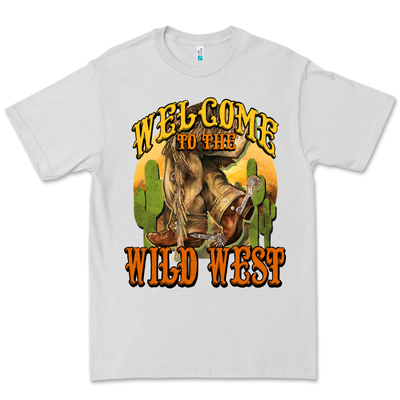 Welcome To The Wild West Cowboy Boots Premium Tee by HowdyJamesFarm | Teevron