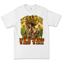 White Welcome to the wild west Cowboy boots Premium Tee - HowdyJamesFarm