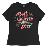 Black best daughter ever mother's day Ladies Tee - CowGirlArtShop