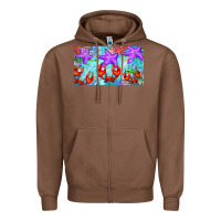 Chestnut crab and starfish  cup Zipper Hoodie - BarkalooDesign