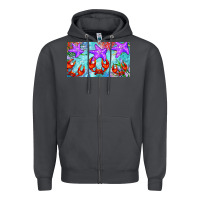 Smoke crab and starfish  cup Zipper Hoodie - BarkalooDesign