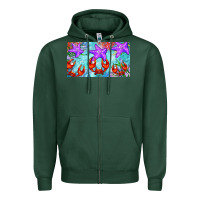 Sports Green crab and starfish  cup Zipper Hoodie - BarkalooDesign