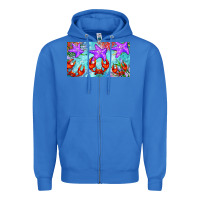 True Royal crab and starfish  cup Zipper Hoodie - BarkalooDesign
