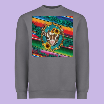 Western Baby Goat Heavyweight Sweatshirt Designed By Barkaloodesign