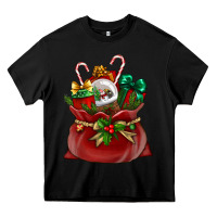 Black Chrismas Santa claus bag Heavy Core Tee - NancyCooperArtShop