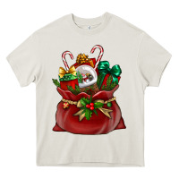 Cream Chrismas Santa claus bag Heavy Core Tee - NancyCooperArtShop