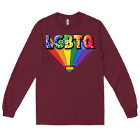 Burgundy lgbtq pride Long Sleeve Tee - FaDigitalArtStudio