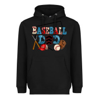Black baseball dad Heavyweight Hoodie - AdoDesignShop