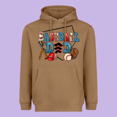 Baseball Dad Heavyweight Hoodie Designed By Adodesignshop