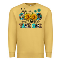Antique Gold life is good you should get one Premium Sweatshirt - AdoDesignShop