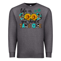 Charcoal Heather life is good you should get one Premium Sweatshirt - AdoDesignShop