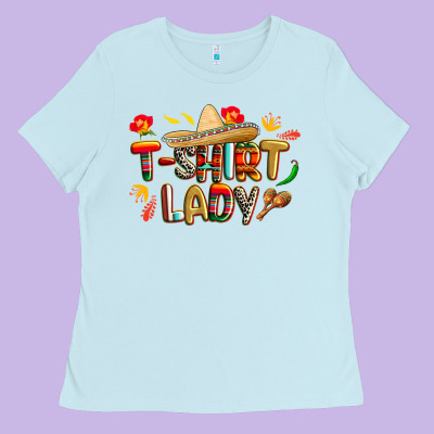 Cinco De Mayo Lady Ladies Tee Designed By Cowgirlartshop