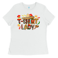 White cinco de mayo lady Ladies Tee - CowGirlArtShop