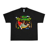 Black Hello Summer Urban Heavy Tee - CowCowDesign