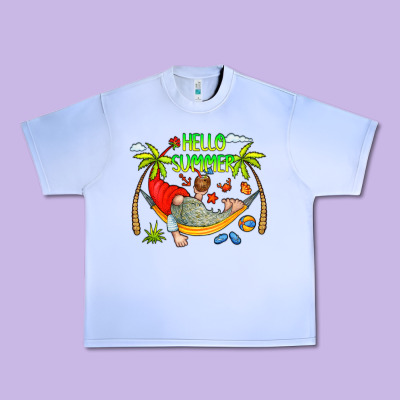Hello Summer Urban Heavy Tee Designed By Cowcowdesign