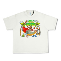 Pistachio Hello Summer Urban Heavy Tee - CowCowDesign