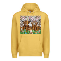 Antique Gold easter cow Premium Hoodie - CowhideDigitalArt