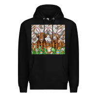 Black easter cow Premium Hoodie - CowhideDigitalArt
