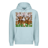 Blue Mist easter cow Premium Hoodie - CowhideDigitalArt