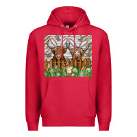 Cardinal easter cow Premium Hoodie - CowhideDigitalArt