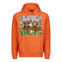 Carrot easter cow Premium Hoodie - CowhideDigitalArt
