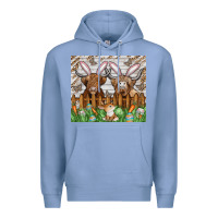 Colony Blue easter cow Premium Hoodie - CowhideDigitalArt