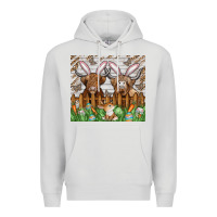 Dove Grey easter cow Premium Hoodie - CowhideDigitalArt